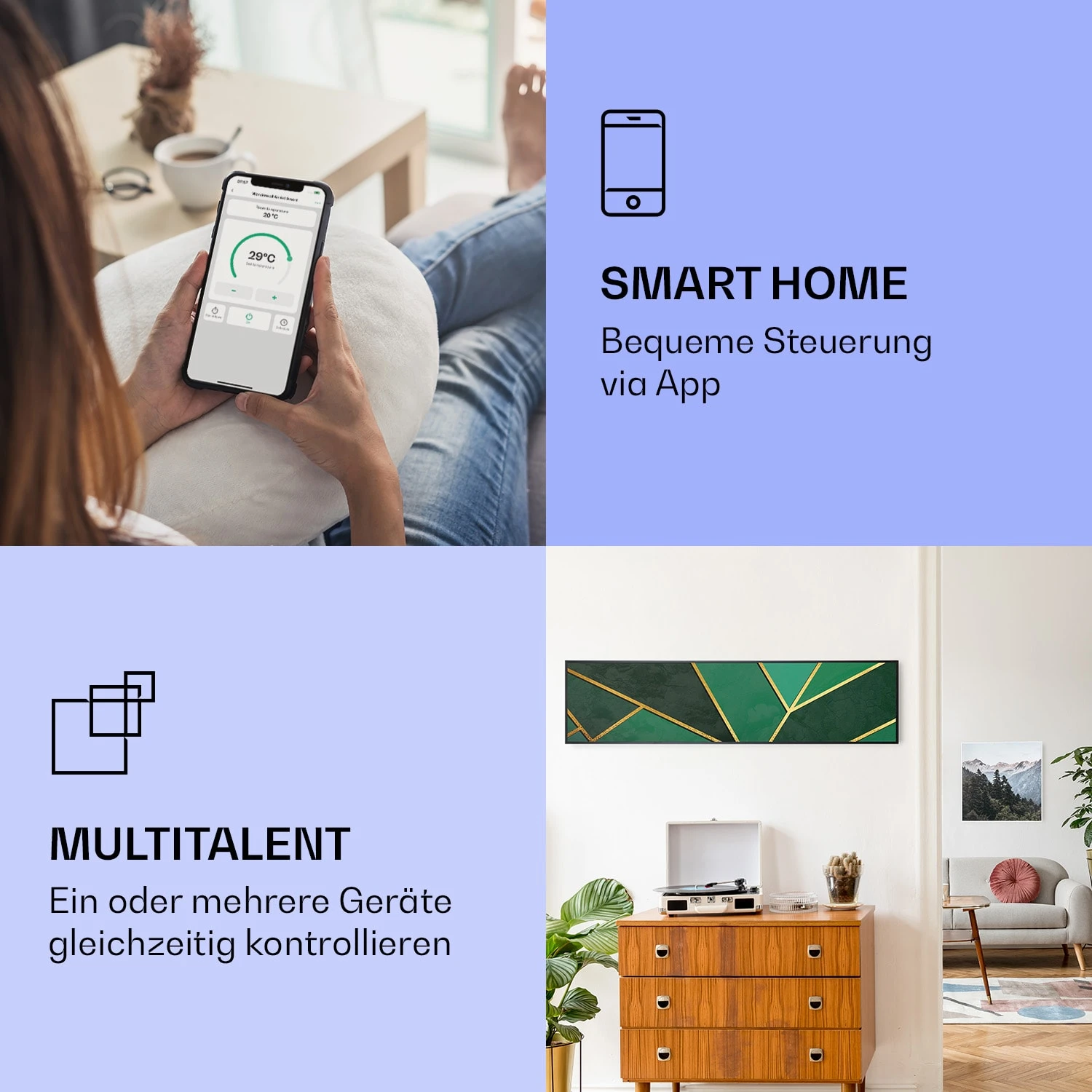 Wonderwall Air Art Smart Infrarotheizung Grüne Linie 120x30cm 350W 2 Wonderwall Air Art Smart Infrarotheizung Grüne Linie 120x30cm 350W – Bild 2