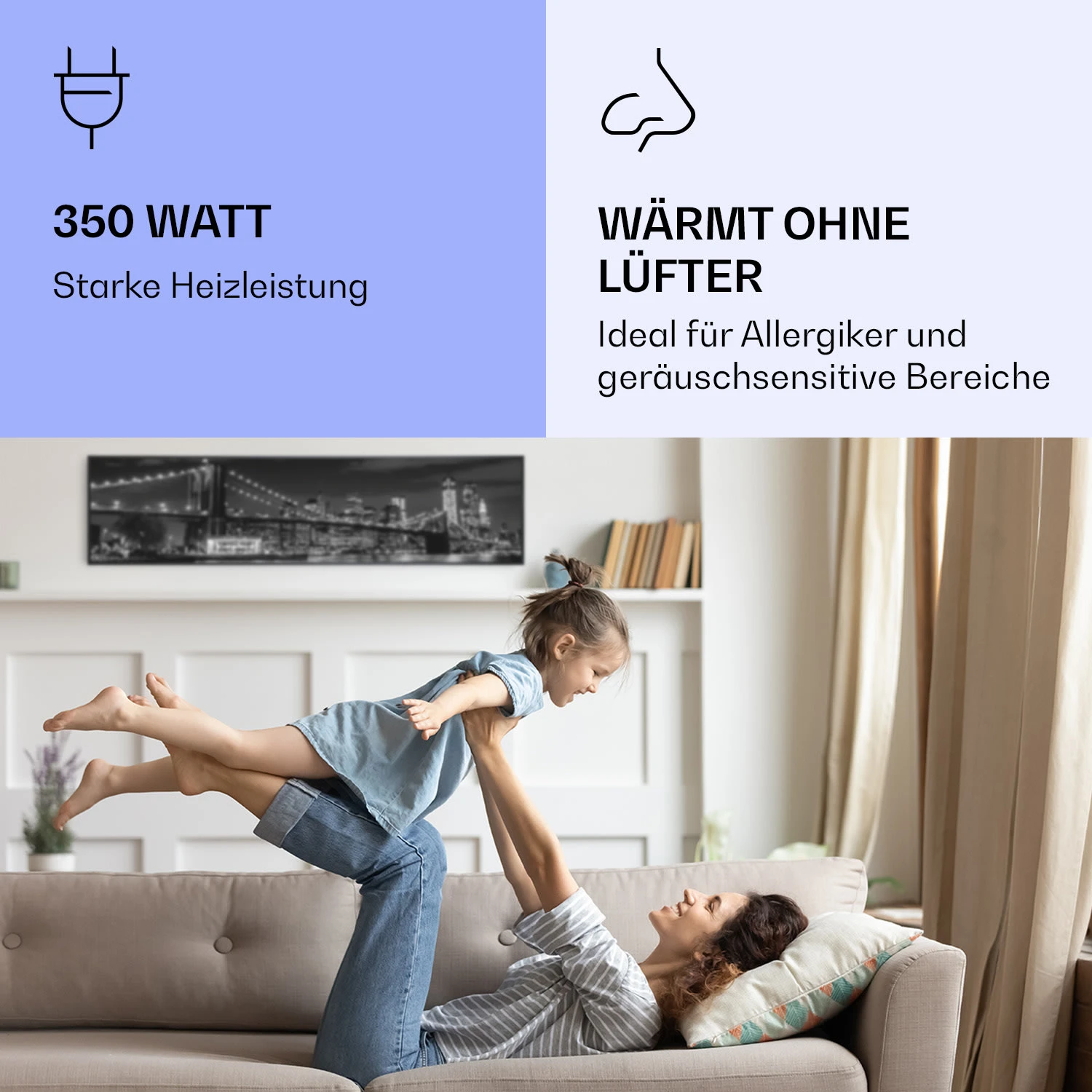 Wonderwall Air Art Smart Infrarotheizung Brücke 120x30cm 350W 5 Wonderwall Air Art Smart Infrarotheizung Brücke 120x30cm 350W – Bild 5