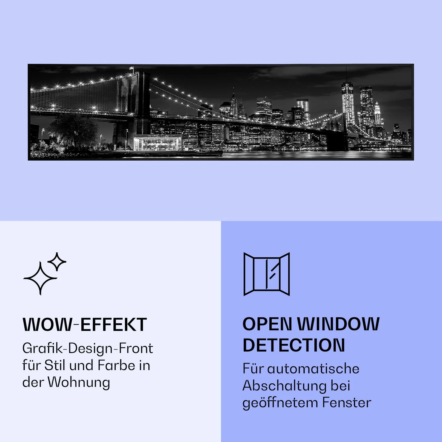 Wonderwall Air Art Smart Infrarotheizung Brücke 120x30cm 350W 6 Wonderwall Air Art Smart Infrarotheizung Brücke 120x30cm 350W – Bild 6