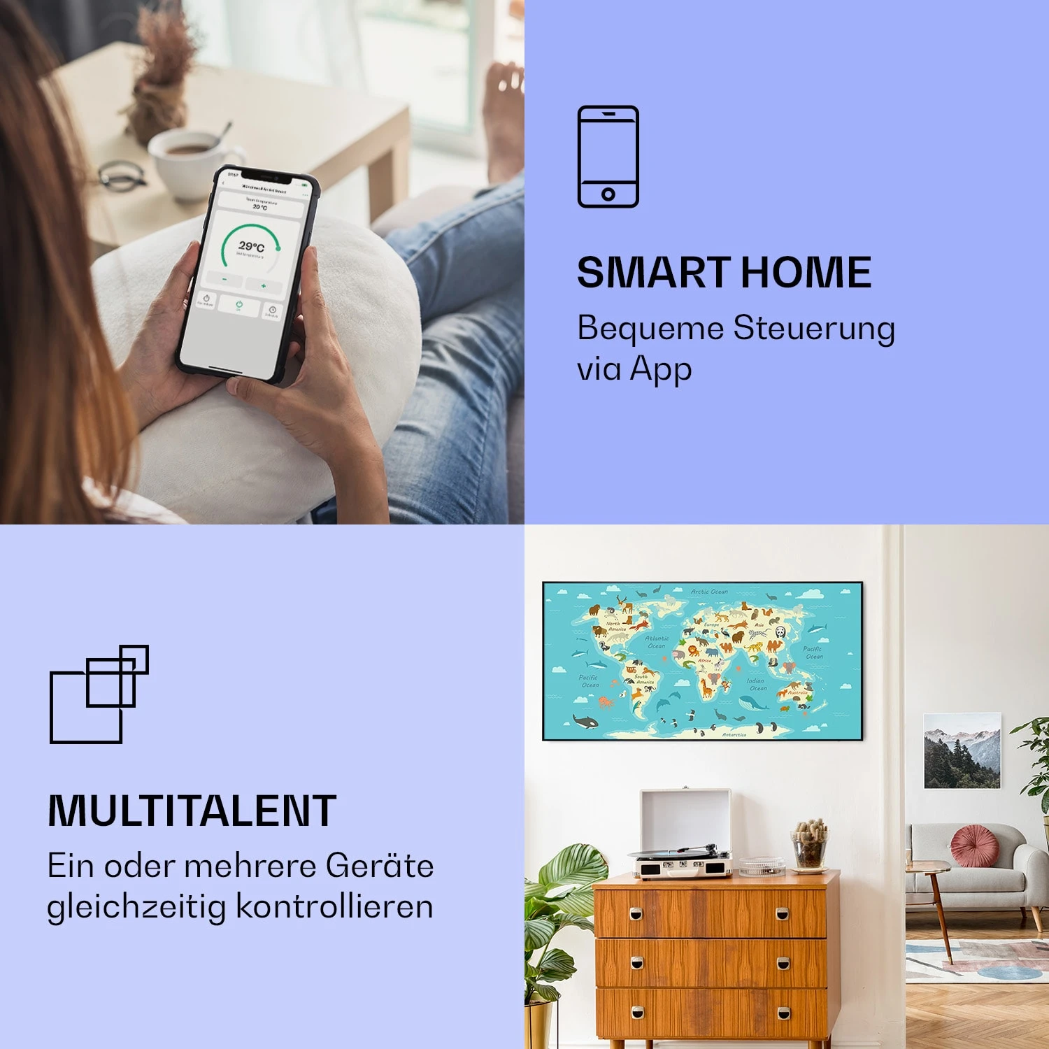 Wonderwall Air Art Smart Infrarotheizung 120x60cm 700W App 2 Wonderwall Air Art Smart Infrarotheizung 120x60cm 700W App – Bild 2