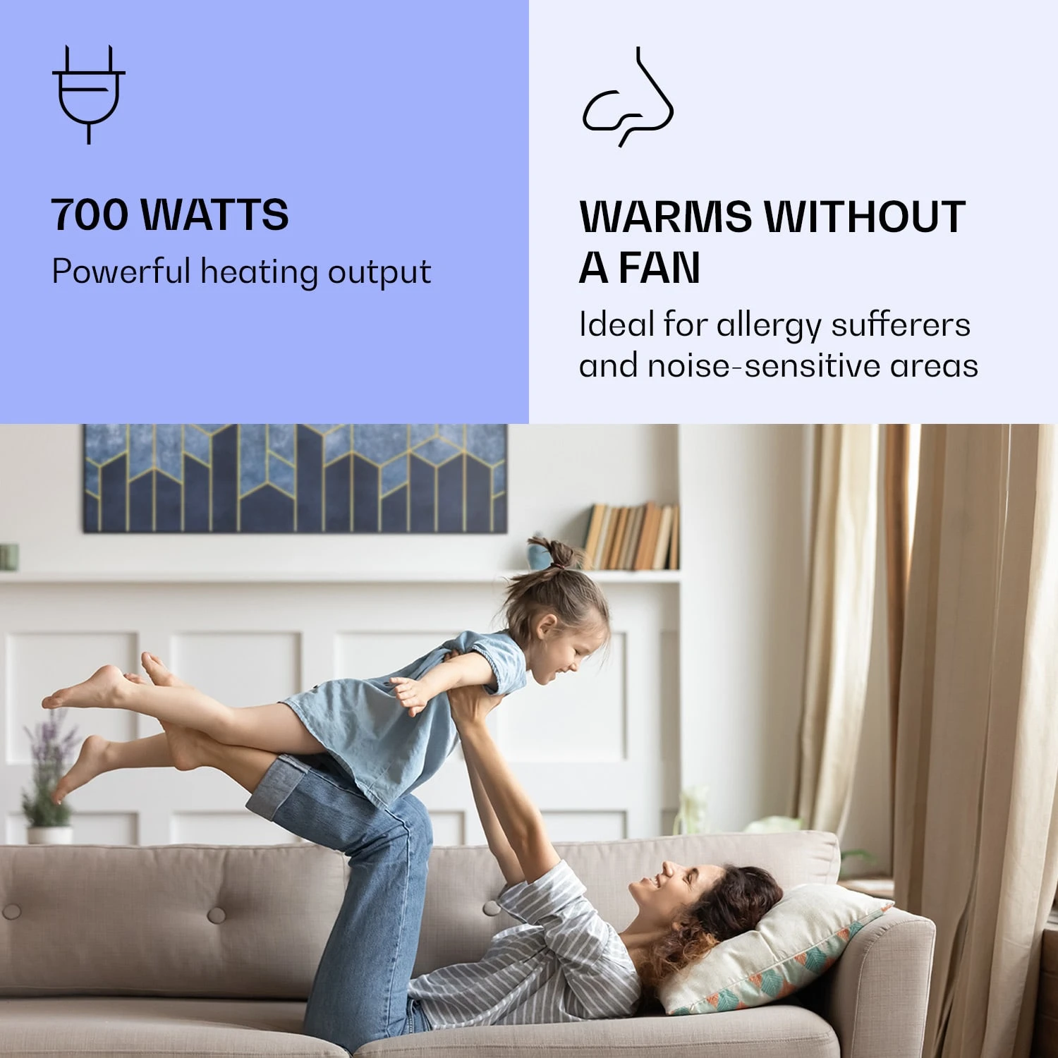 Wonderwall Air Art Smart Infrarotheizung Blaue Linie 120x60cm 700W 5 Wonderwall Air Art Smart Infrarotheizung Blaue Linie 120x60cm 700W – Bild 5