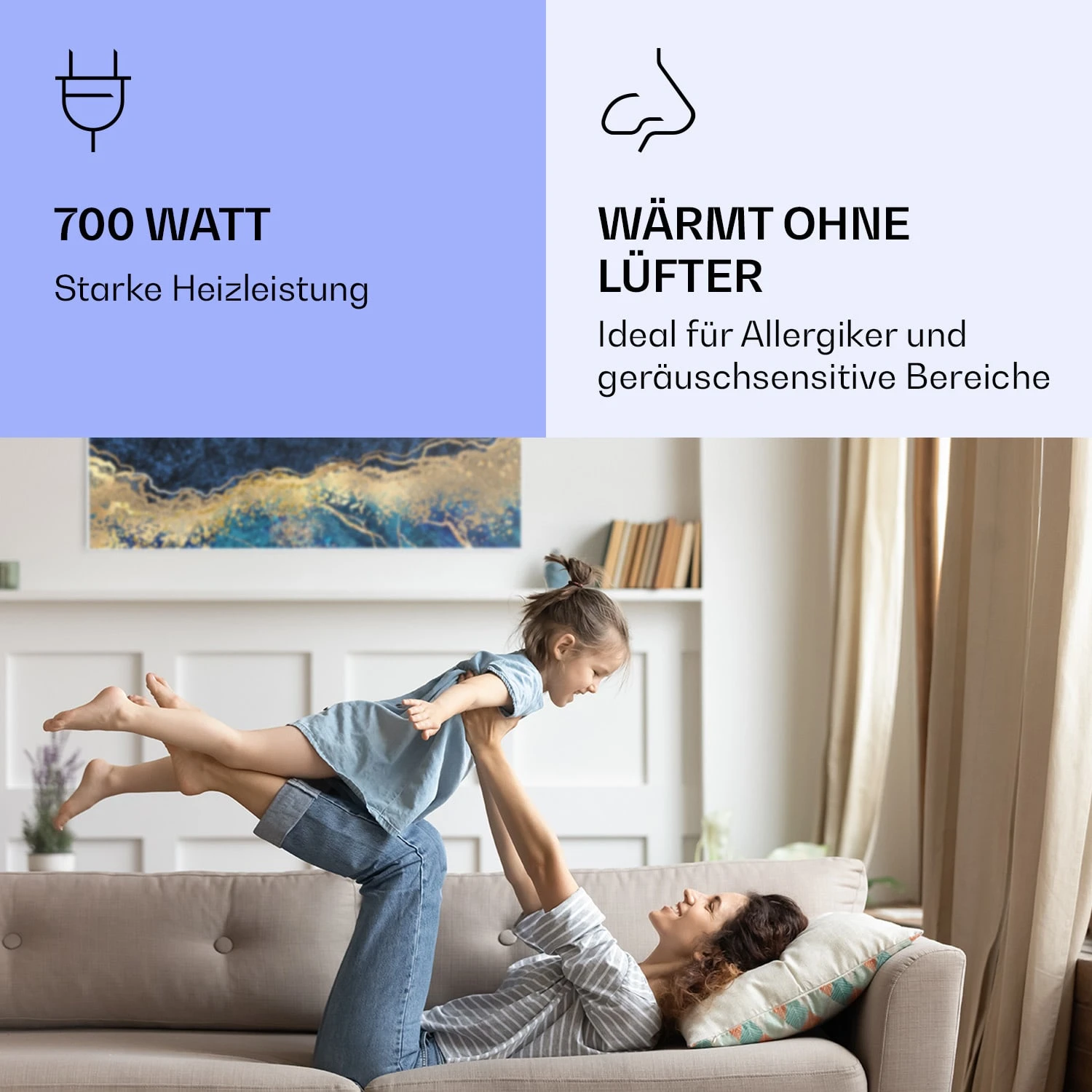 Wonderwall Air Art Smart Infrarotheizung Blauer Marmor 120x60cm 700W 5 Wonderwall Air Art Smart Infrarotheizung Blauer Marmor 120x60cm 700W – Bild 5