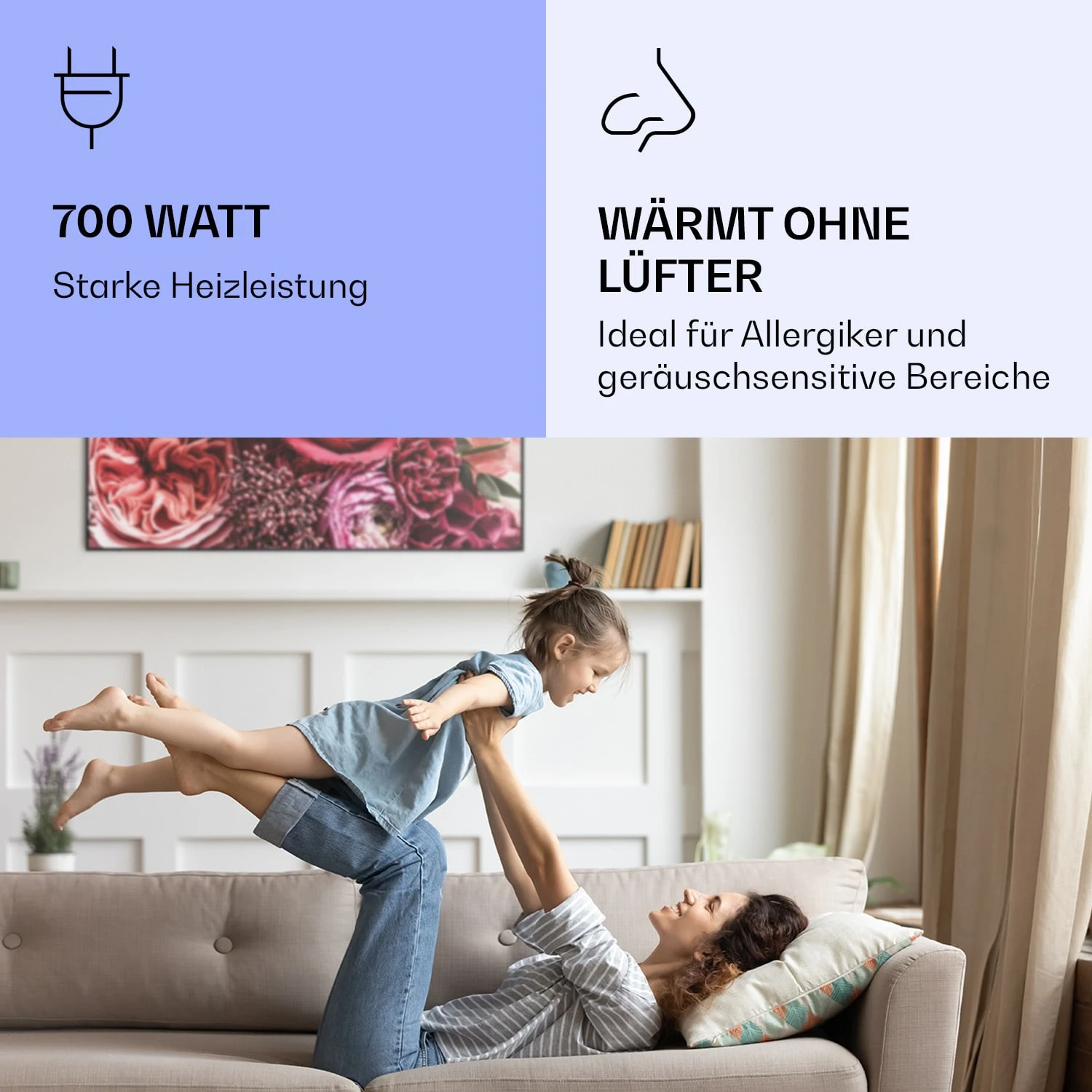 Wonderwall Air Art Smart Infrarotheizung Blume 120x60cm 700W 5 Wonderwall Air Art Smart Infrarotheizung Blume 120x60cm 700W – Bild 5