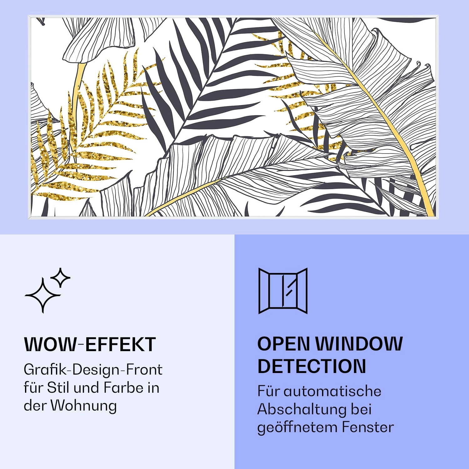 Wonderwall Air Art Smart Infrarotheizung Blatt 120x60cm 700W 6 Wonderwall Air Art Smart Infrarotheizung Blatt 120x60cm 700W – Bild 6