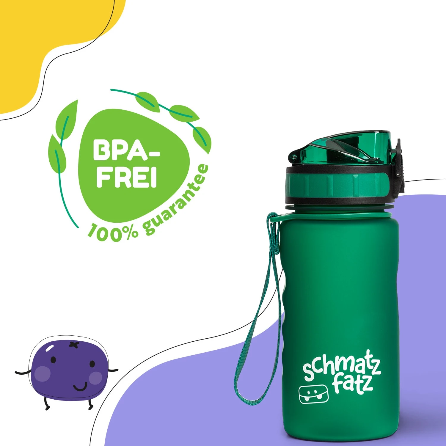 Schmatzfatz Trinkflasche Sportflasche 350 Ml 18 Cm Tritan 2 Schmatzfatz Trinkflasche Sportflasche 350 Ml 18 Cm Tritan – Bild 2
