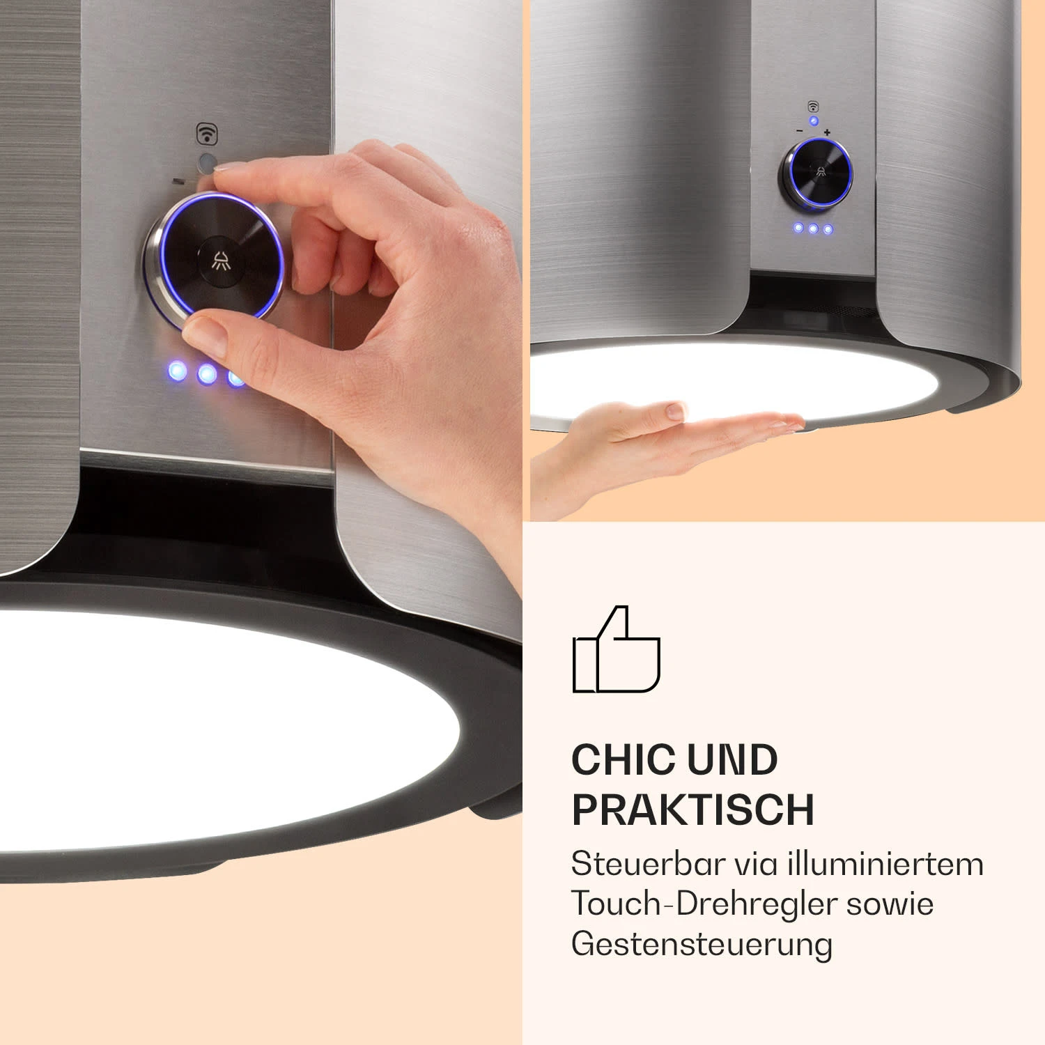 Skyfall Smart Inselabzugshaube Ø45cm Umluft 402m³/h LED 4 Skyfall Smart Inselabzugshaube Ø45cm Umluft 402m³/h LED – Bild 4