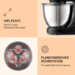 Bella Mini Rührmaschine 1200 W 6 Stufen 4 Liter Edelstahl Pulsfunktion 9 Bella Mini Rührmaschine 1200 W 6 Stufen 4 Liter Edelstahl Pulsfunktion -Haushaltsgerätegeschäft 10037980 de 0004 logo