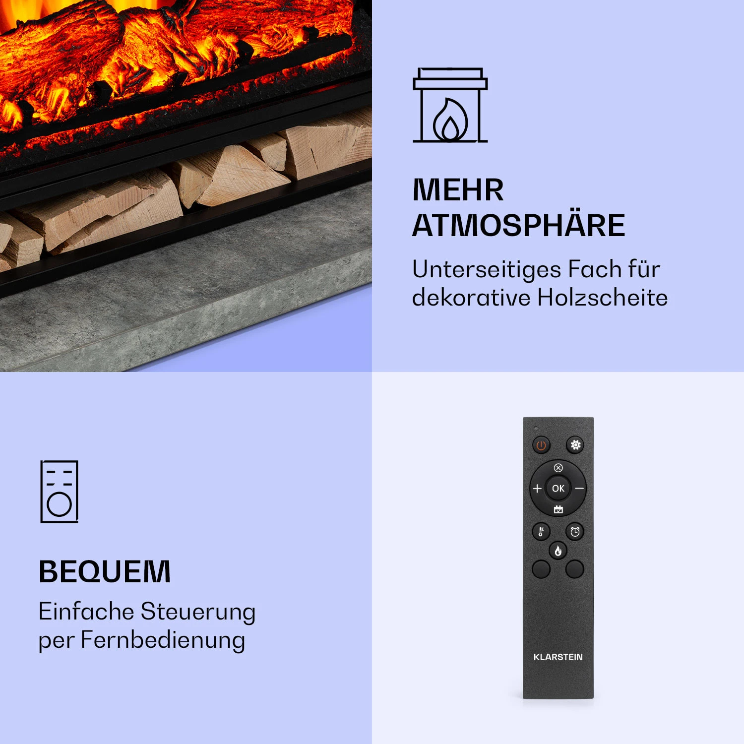 Crater Lake Elektrokamin 1900 W LED-Technik Fernbedienung 2 Crater Lake Elektrokamin 1900 W LED-Technik Fernbedienung – Bild 2