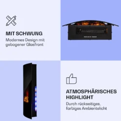 Klarstein Lamington Elektrokamin 2000 W LED-Flammen Heizlüfter Timer Ambientelicht 8 Klarstein Lamington Elektrokamin 2000 W LED-Flammen Heizlüfter Timer Ambientelicht -Haushaltsgerätegeschäft 10038005 de 0003 logo