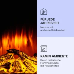 Klarstein Lamington Elektrokamin 2000 W LED-Flammen Heizlüfter Timer Ambientelicht 11 Klarstein Lamington Elektrokamin 2000 W LED-Flammen Heizlüfter Timer Ambientelicht -Haushaltsgerätegeschäft 10038005 de 0006 logo