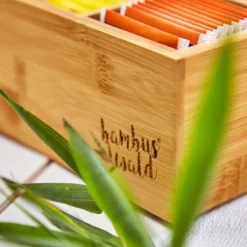 Teebox 8 Fächer 120 Teebeutel Kunststoff-Sichtfenster Bambus 12 Teebox 8 Fächer 120 Teebeutel Kunststoff-Sichtfenster Bambus -Haushaltsgerätegeschäft 10038043 yy 0006 logo