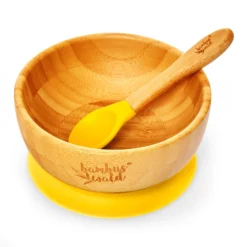 Kindergeschirr Mit Bambusschale Und Löffel 400 Ml Inkl. Saugnapf Ø: 13,7 Cm