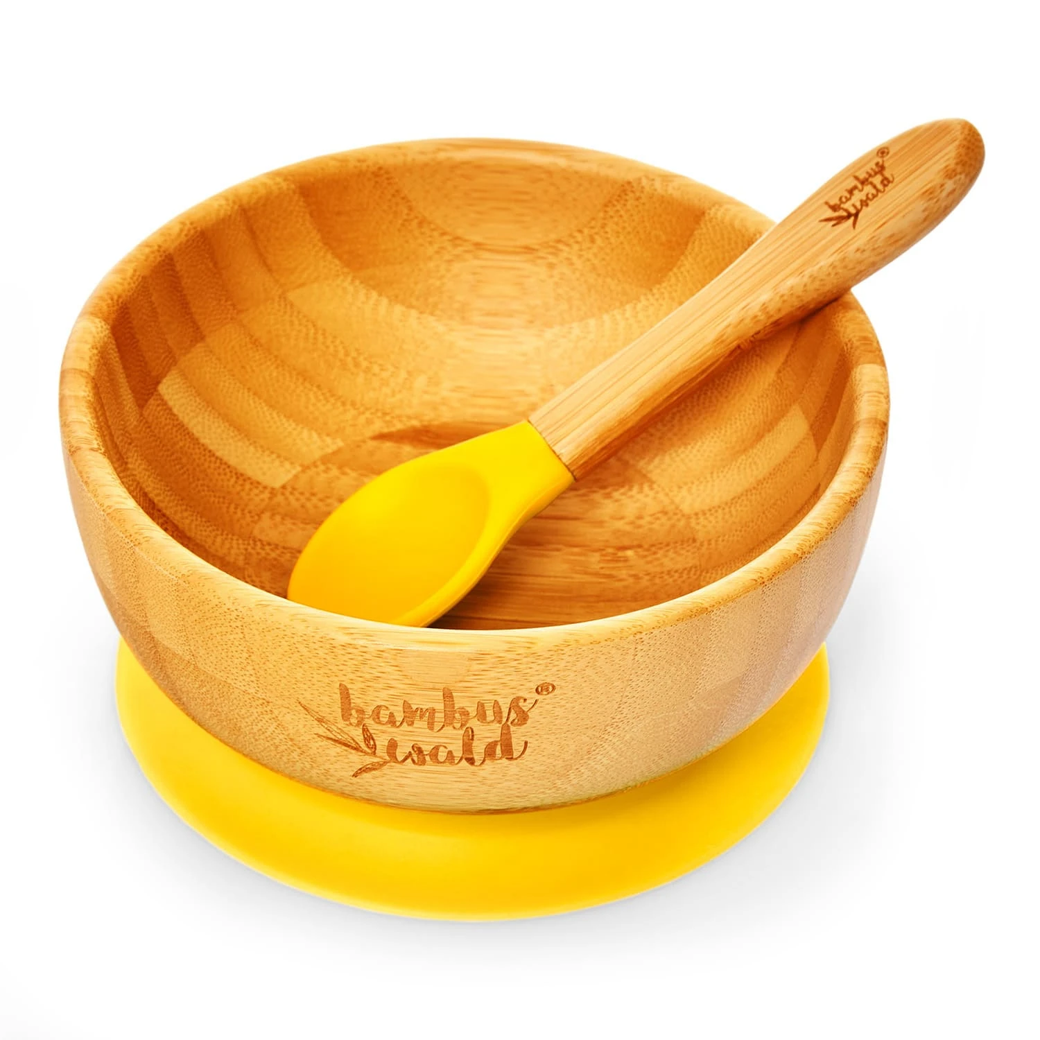 Kindergeschirr Mit Bambusschale Und Löffel 400 Ml Inkl. Saugnapf Ø: 13,7 Cm 1 Kindergeschirr Mit Bambusschale Und Löffel 400 Ml Inkl. Saugnapf Ø: 13,7 Cm