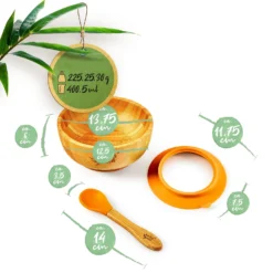 Kindergeschirr Mit Bambusschale Und Löffel 400 Ml Inkl. Saugnapf Ø: 13,7 Cm -Haushaltsgerätegeschäft 10038108 yy 0006 logo