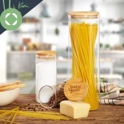 Rundes Glas Mit Bambusdeckel 4er-Set Inhalt: 600 Ml, 1000 Ml, 1500 Ml, 1800 Ml 14 Rundes Glas Mit Bambusdeckel 4er-Set Inhalt: 600 Ml, 1000 Ml, 1500 Ml, 1800 Ml -Haushaltsgerätegeschäft 10038254 yy 0007 logo