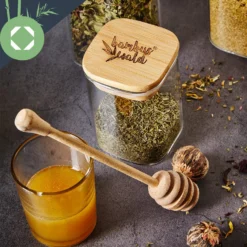 Eckiges Glas Mit Bambusdeckel Luftdicht Mit Silikonring 10x16x10 Cm 3x 1200 Ml -Haushaltsgerätegeschäft 10038257 yy 0006 logo