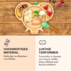 Kindergeschirr Bambusteller & Löffel 250 Ml Inkl. Saugnapf 18 X 18 Cm -Haushaltsgerätegeschäft 10038287 de 0004 logo