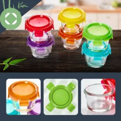 Babygläser 6er-Set Bunte Deckel Luftdichter Verschluss Geschmacksecht 10 Babygläser 6er-Set Bunte Deckel Luftdichter Verschluss Geschmacksecht -Haushaltsgerätegeschäft 10038298 yy 0003 logo