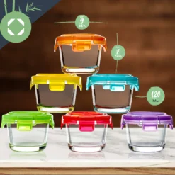 Babygläser 6er-Set Bunte Deckel Luftdichter Verschluss Geschmacksecht 15 Babygläser 6er-Set Bunte Deckel Luftdichter Verschluss Geschmacksecht -Haushaltsgerätegeschäft 10038298 yy 0008 logo