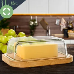 Glas-Butterdose Bambusboden Luftdicht Spülmaschinenfest -Haushaltsgerätegeschäft 10038310 yy 0004 logo