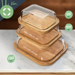 Glas-Butterdose Bambusboden Luftdicht Spülmaschinenfest -Haushaltsgerätegeschäft 10038310 yy 0006 logo