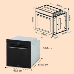 Illuminosa Smart Einbaubackofen 2800W 11 Funktionen App-Steuerung -Haushaltsgerätegeschäft 10038335 yy 0007 dimensions