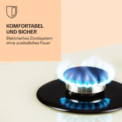 Victoria Domino Gaskochfeld 2-flammig Sabaf-Brenner Glaskeramik Retro-Look -Haushaltsgerätegeschäft 10038375 de 0004 logo