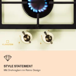 Victoria Domino Gaskochfeld 2-flammig Sabaf-Brenner Glaskeramik Retro-Look -Haushaltsgerätegeschäft 10038375 de 0006 logo