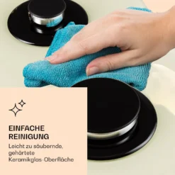 Victoria Domino Gaskochfeld 2-flammig Sabaf-Brenner Glaskeramik Retro-Look -Haushaltsgerätegeschäft 10038375 de 0007 logo