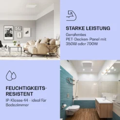 Wondersky Decken-Infrarotheizstrahler 2-er Set 350W 60x6,5x60 Cm IP44 12 Wondersky Decken-Infrarotheizstrahler 2-er Set 350W 60x6,5x60 Cm IP44 -Haushaltsgerätegeschäft 10038379 de 0005 logo