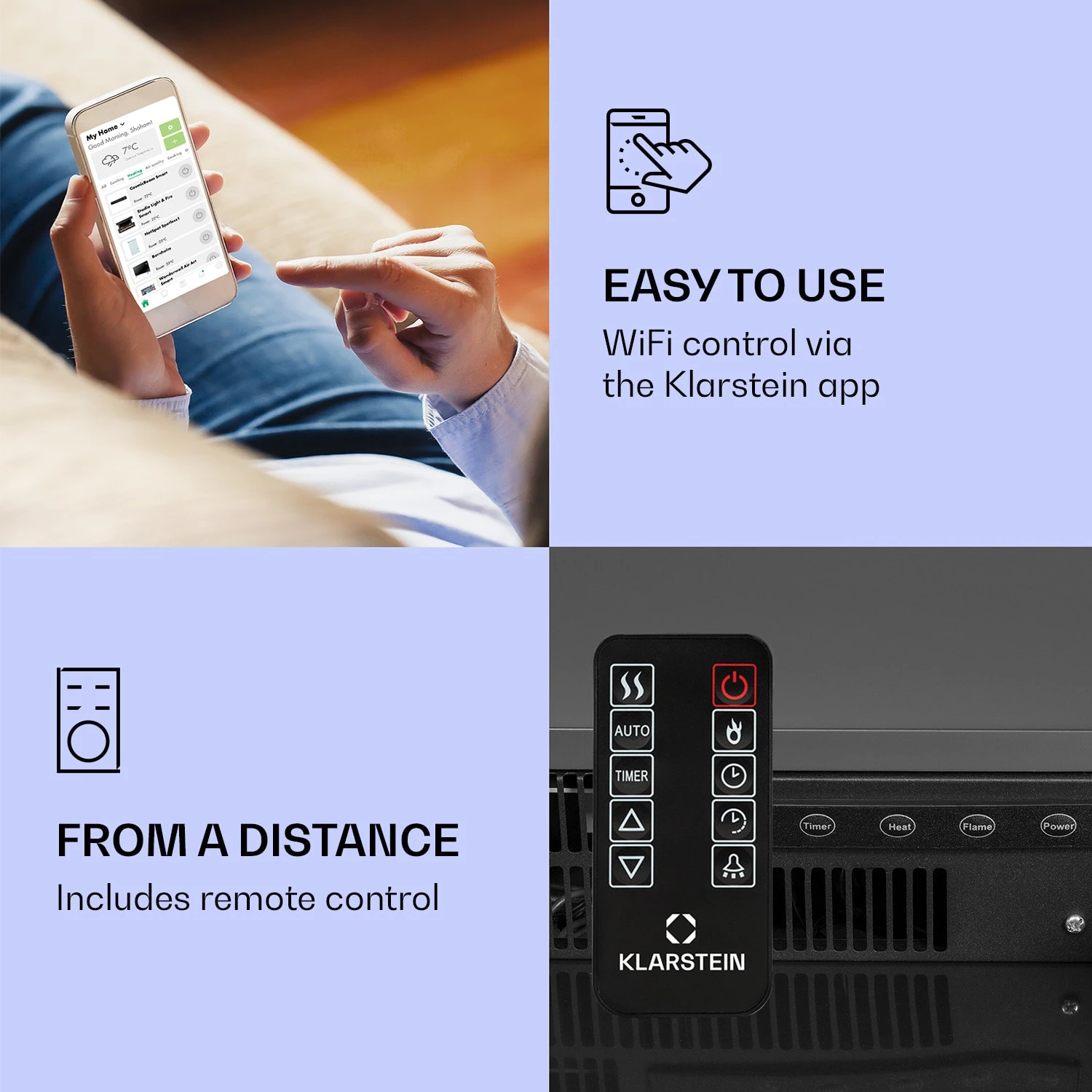 Studio Light & Fire 2 Smart Kamin 1000/2000W MDF WiFi-Steuerung 2 Studio Light & Fire 2 Smart Kamin 1000/2000W MDF WiFi-Steuerung – Bild 2