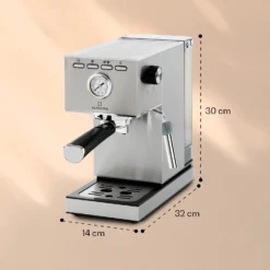 Pausa Espressomaker 1350 Watt 20 Bar Druck Wassertank: 1,4 Liter Edelstahl -Haushaltsgerätegeschäft 10038393 yy 0008 logo