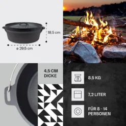 Galloway Dutch Oven 9.0 BBQ-Topf Gusseisen Größe L / 9 Qt 10 Galloway Dutch Oven 9.0 BBQ-Topf Gusseisen Größe L / 9 Qt -Haushaltsgerätegeschäft 10038582 de 0004 usp