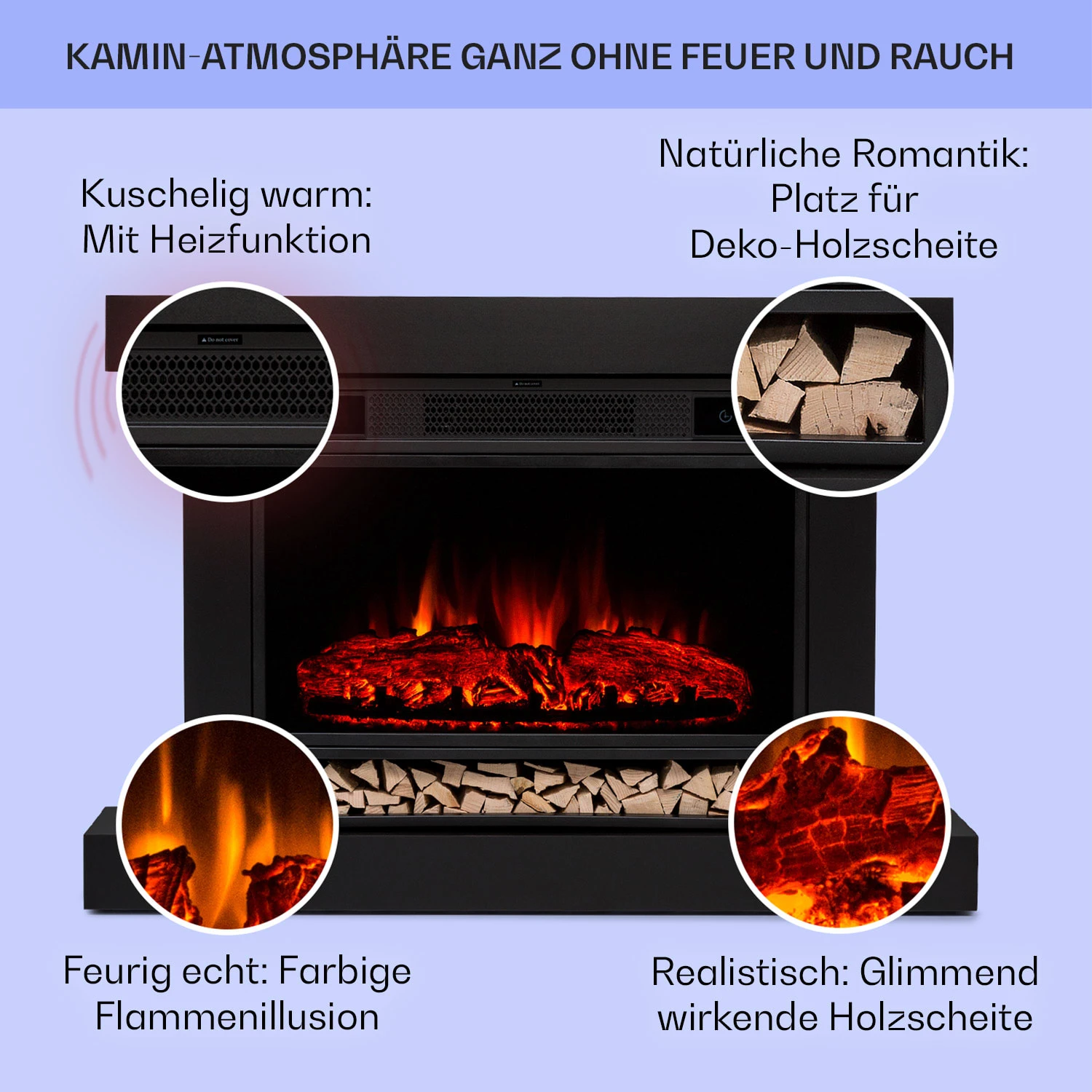 Vulsini Hideaway Elektrokamin 1900 W LED-Technik Fernbedienung 2 Vulsini Hideaway Elektrokamin 1900 W LED-Technik Fernbedienung – Bild 2