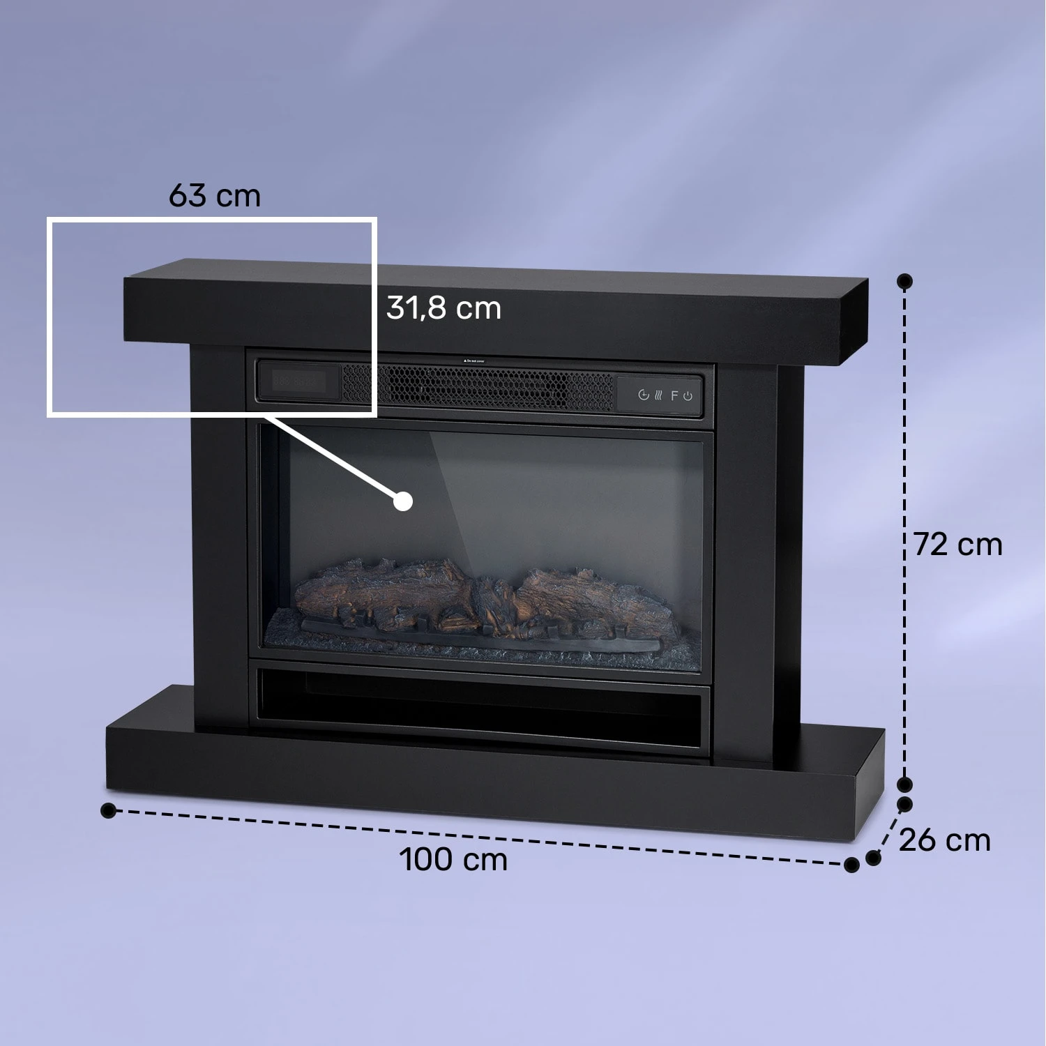 Vulsini Hideaway Elektrokamin 1900 W LED-Technik Fernbedienung 8 Vulsini Hideaway Elektrokamin 1900 W LED-Technik Fernbedienung – Bild 8