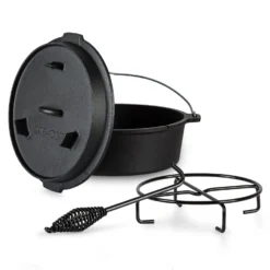 Guernsey Premium Dutch Oven 9.0 BBQ-Topf Gusseisen Voreingebrannt Größe L / 9 Qt