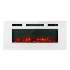 Galeras Elektrischer Wand- Und Einbaukamin 1800 W LED 3 Farben Timer