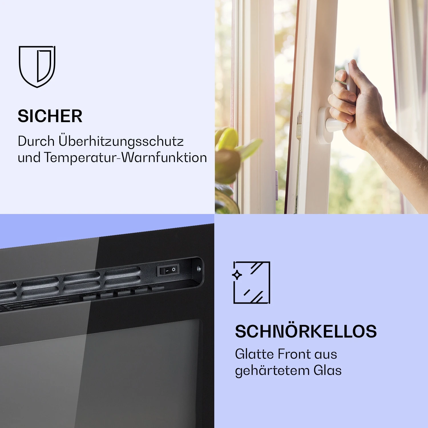 Galeras Elektrischer Wand- Und Einbaukamin 1800 W LED 3 Farben Timer 7 Galeras Elektrischer Wand- Und Einbaukamin 1800 W LED 3 Farben Timer – Bild 7