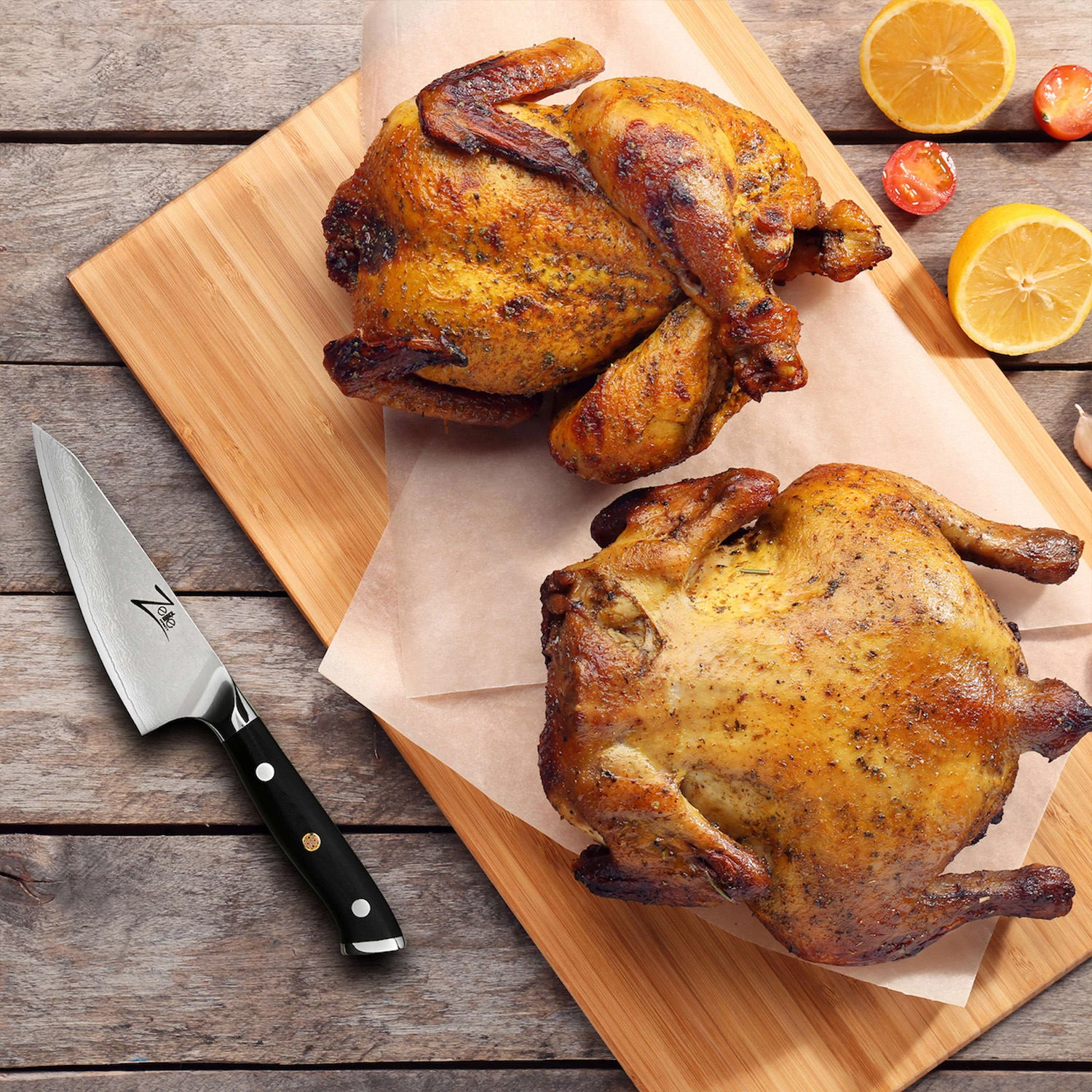 Alpha-Royal Japanese Serie 4,5" Honesuki Messer Damaszener-Stahl 4 Alpha-Royal Japanese Serie 4,5" Honesuki Messer Damaszener-Stahl – Bild 4