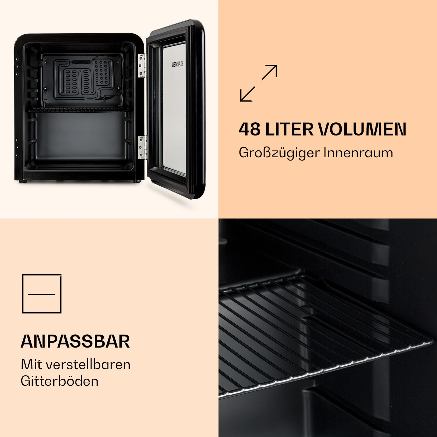 PopLife Getränkekühler Kühlschrank 0-10°C Retro-Design 3 PopLife Getränkekühler Kühlschrank 0-10°C Retro-Design – Bild 3