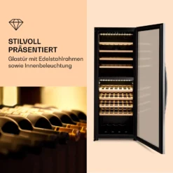 Klarstein Vinamour 77 Duo Weinkühlschrank 191 Liter 5 - 20 °C 2 Kühlzonen 11 Klarstein Vinamour 77 Duo Weinkühlschrank 191 Liter 5 - 20 °C 2 Kühlzonen -Haushaltsgerätegeschäft 10039771 de 0003 logo