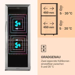 Klarstein Vinamour 77 Duo Weinkühlschrank 191 Liter 5 - 20 °C 2 Kühlzonen 12 Klarstein Vinamour 77 Duo Weinkühlschrank 191 Liter 5 - 20 °C 2 Kühlzonen -Haushaltsgerätegeschäft 10039771 de 0004 logo