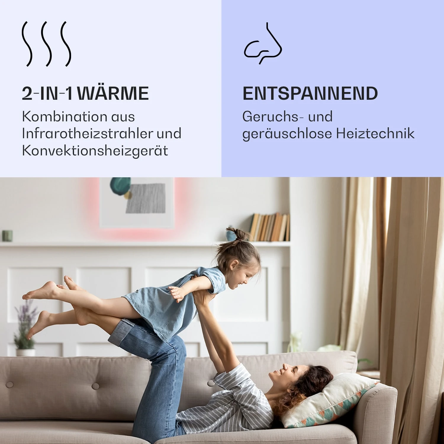 Mojave 500 Smart 2-in-1 Heizgerät Infrarot Konvektor 60x60cm 500W RGB-Licht 4 Mojave 500 Smart 2-in-1 Heizgerät Infrarot Konvektor 60x60cm 500W RGB-Licht – Bild 4