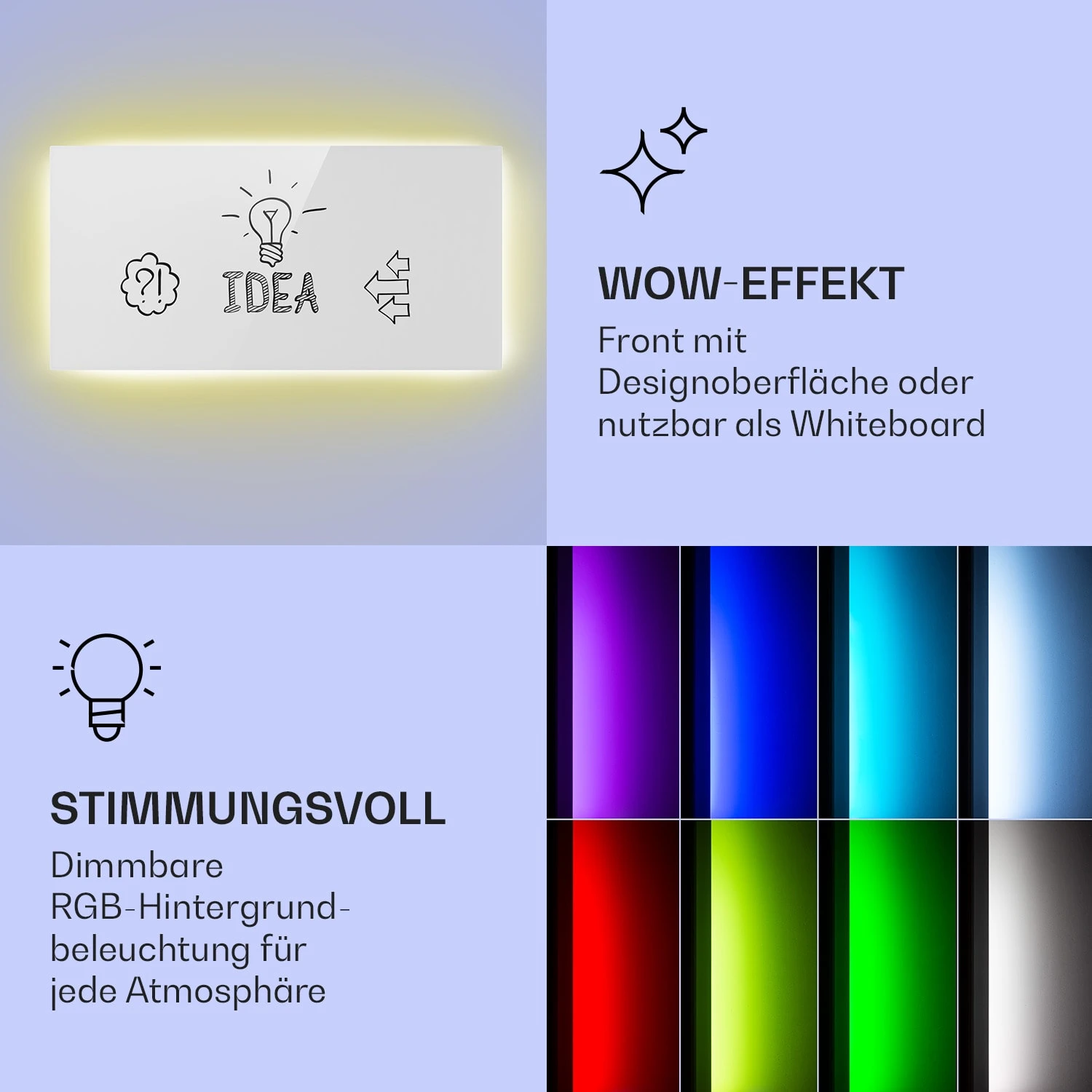 Mojave 1000 Smart 2-in-1 Heizgerät Infrarot Konvektor 120x60cm 1000W RGB-Licht 3 Mojave 1000 Smart 2-in-1 Heizgerät Infrarot Konvektor 120x60cm 1000W RGB-Licht – Bild 3