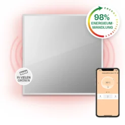 La Palma 500 Smart 2-in-1 Heizgerät Infrarot Konvektor 60x60cm 500W Spiegelfront