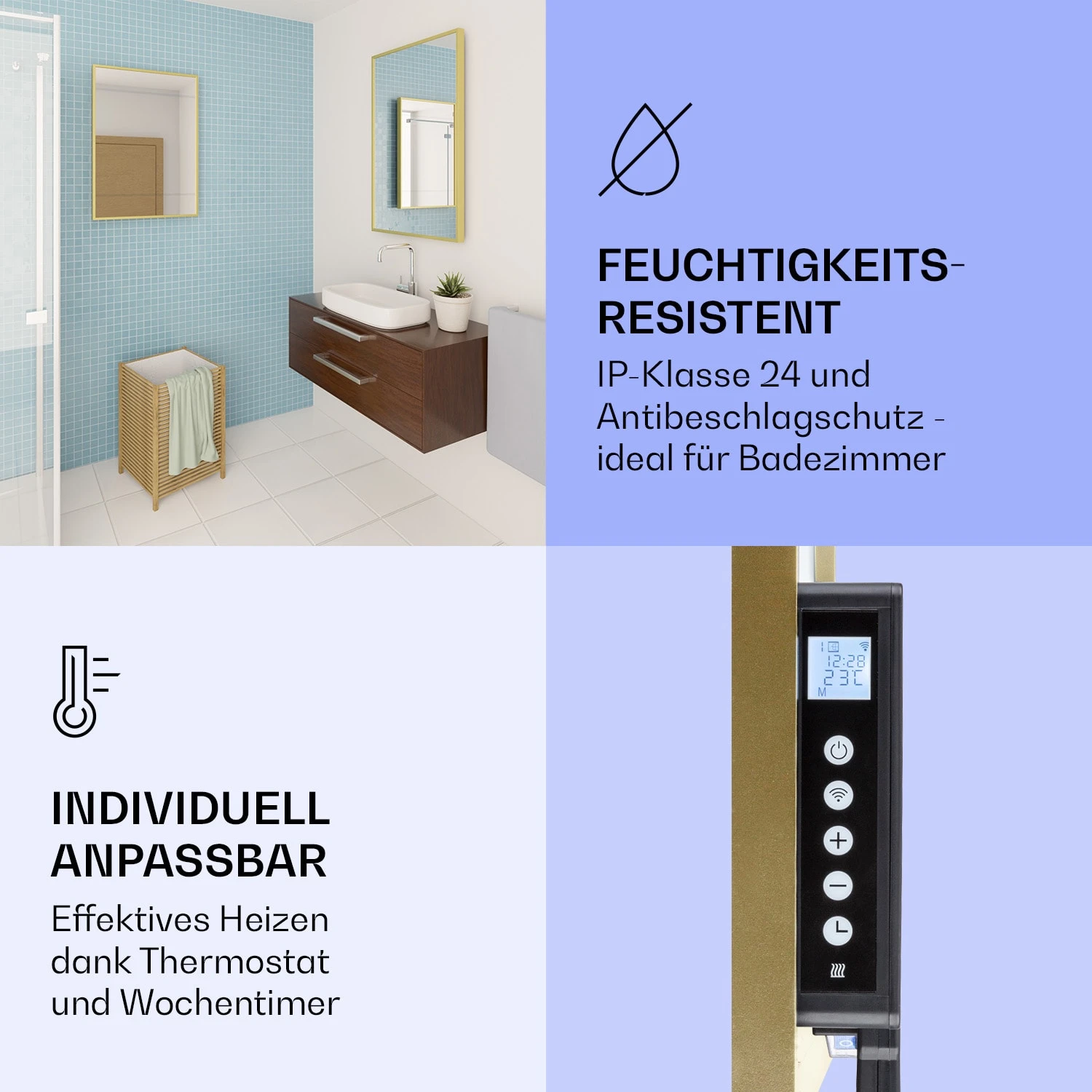 La Palma 750 Smart 2-in-1 Heizgerät Infrarot Konvektor 85x60cm 750W Spiegelfront 6 La Palma 750 Smart 2-in-1 Heizgerät Infrarot Konvektor 85x60cm 750W Spiegelfront – Bild 6