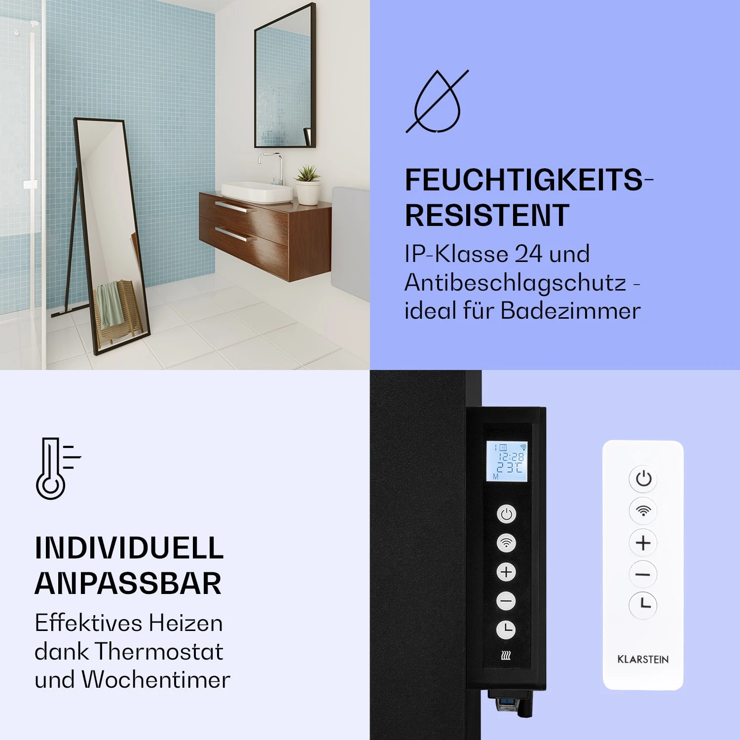 La Palma 900 Smart Infrarotstrahler Konvektor 40x160cm 900W Spiegel Standfuß 7 La Palma 900 Smart Infrarotstrahler Konvektor 40x160cm 900W Spiegel Standfuß – Bild 7