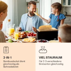 Oklahoma Brotkasten Metall 35,5x15,5x23 Cm Bambus-Deckel Schneidebrett -Haushaltsgerätegeschäft 10039843 de 0003 logo