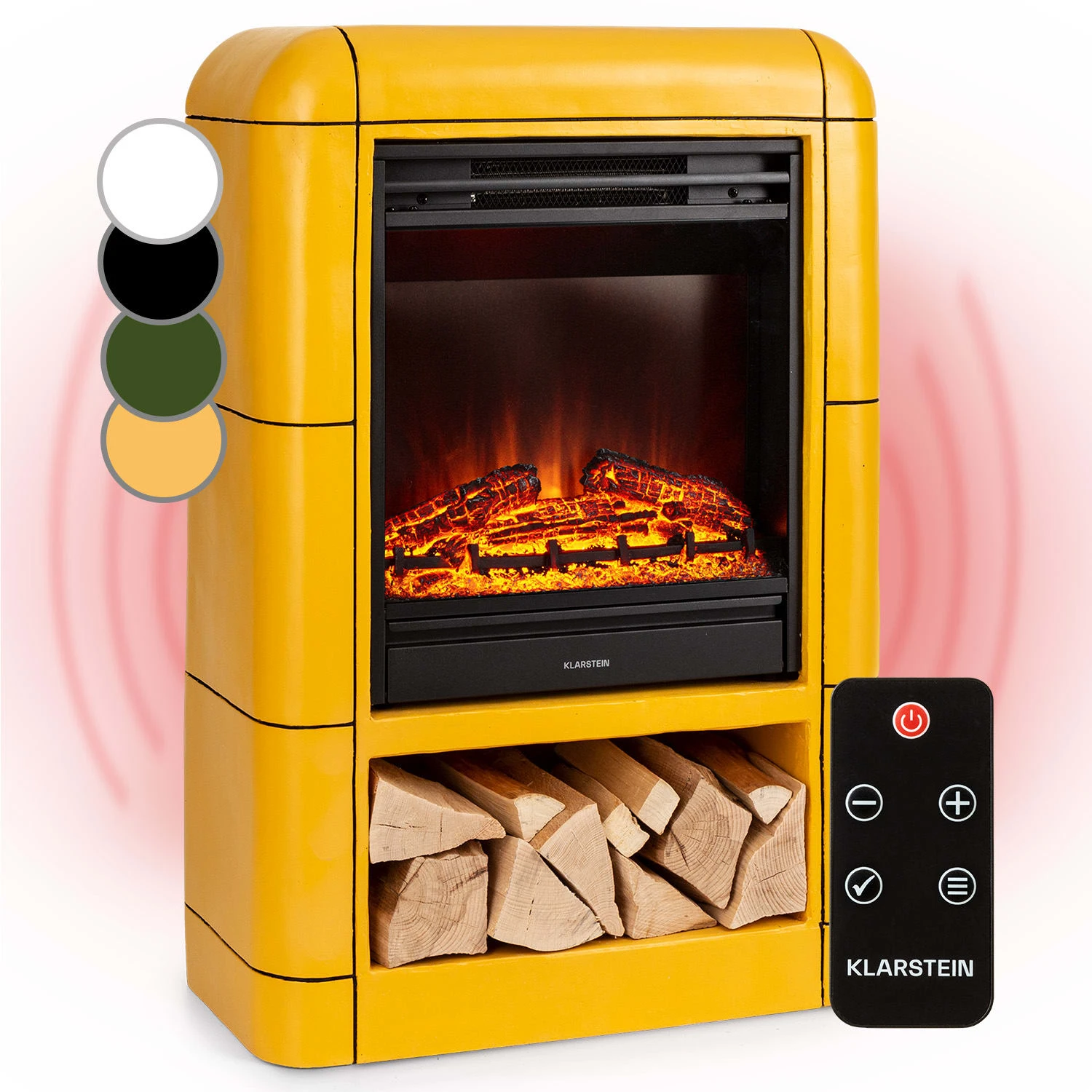 Dukono Elektrokamin 1800 W LED-Flammen Heizlüfter Timer Holzfach 1 Dukono Elektrokamin 1800 W LED-Flammen Heizlüfter Timer Holzfach