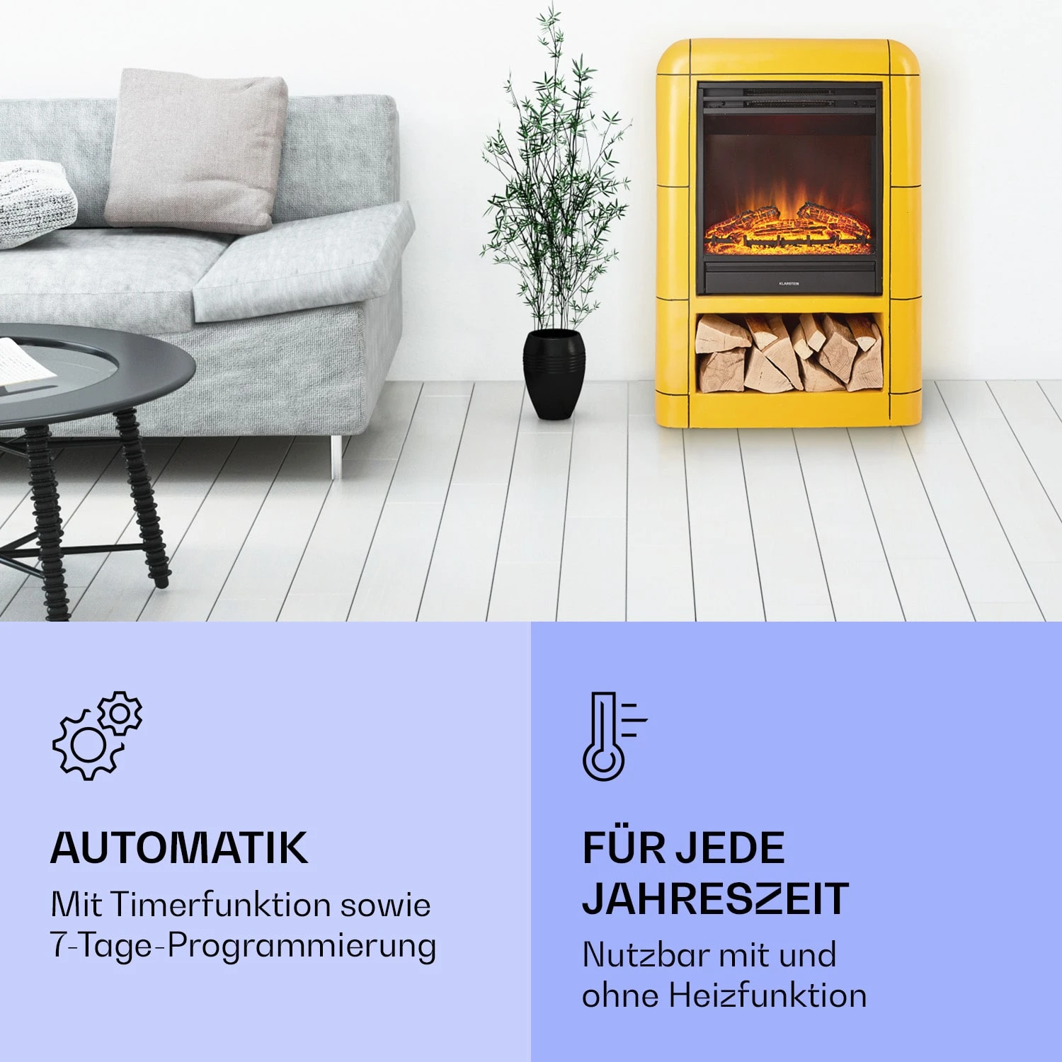 Dukono Elektrokamin 1800 W LED-Flammen Heizlüfter Timer Holzfach 6 Dukono Elektrokamin 1800 W LED-Flammen Heizlüfter Timer Holzfach – Bild 6